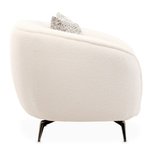 AICO Furniture Noir Chair Marshmallow in Black Nickel - Furniture Now (CA)