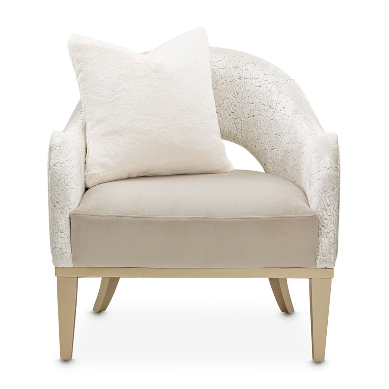 AICO Yvette Accent Chair in Porcini Medium Champagne - Furniture Now (CA)