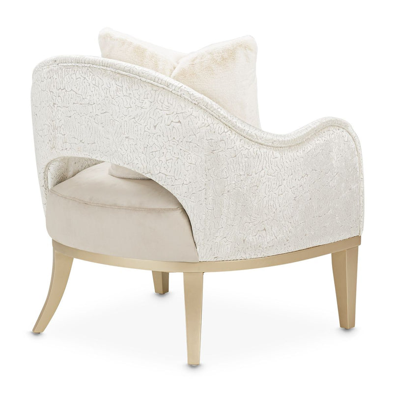 AICO Yvette Accent Chair in Porcini Medium Champagne - Furniture Now (CA)