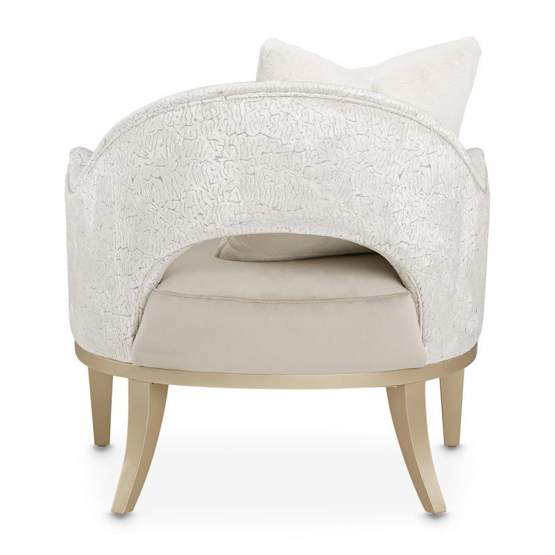 AICO Yvette Accent Chair in Porcini Medium Champagne - Furniture Now (CA)