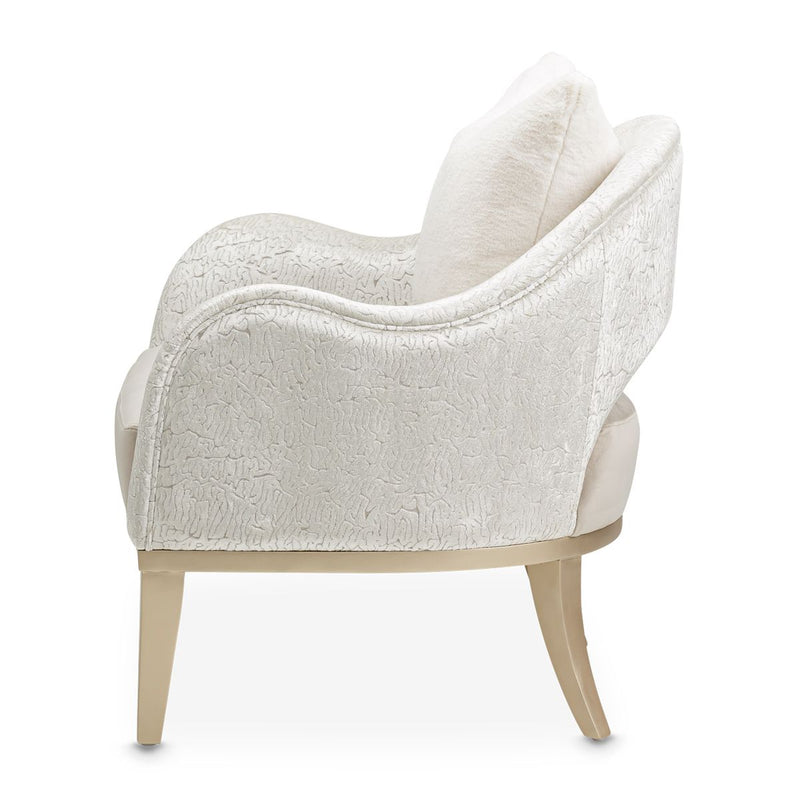 AICO Yvette Accent Chair in Porcini Medium Champagne - Furniture Now (CA)