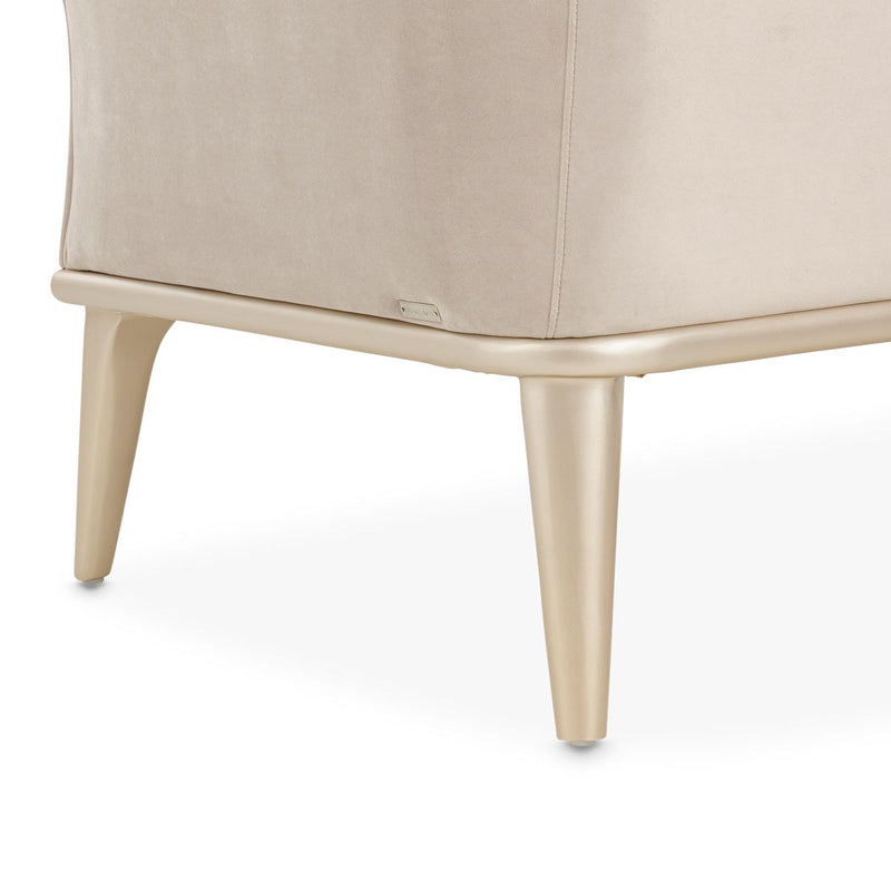 AICO Yvette Chair and A Half in Porcini Medium Champagne - Furniture Now (CA)
