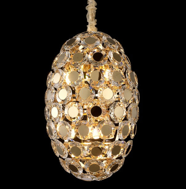 AICO Furniture Lighting Pendant Small 8 Light Oblong Chandelier image