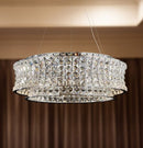 AICO Furniture Lighting Galaxy Large Round LED Chandelier in Chrome - Furniture Now (CA)