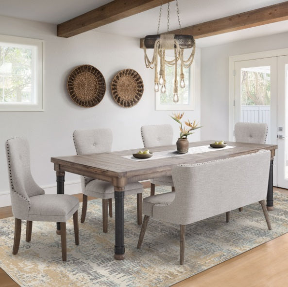 AICO Furniture Lighting Ranchero 6 Light Chandelier in Black - Furniture Now (CA)