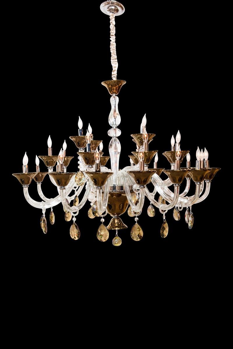 Aico Lighting Rundale 28 Light Chandelier in Clear and Chrome - Furniture Now (CA)