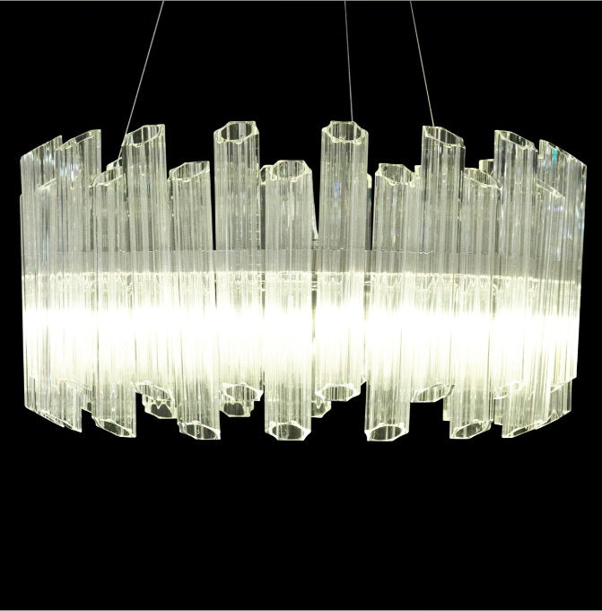AICO Furniture Lighting Octavious 8 Light Chandelier in Clear image