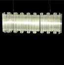 AICO Furniture Lighting Octavious Rectangular 6 Light Chandelier in Clear image