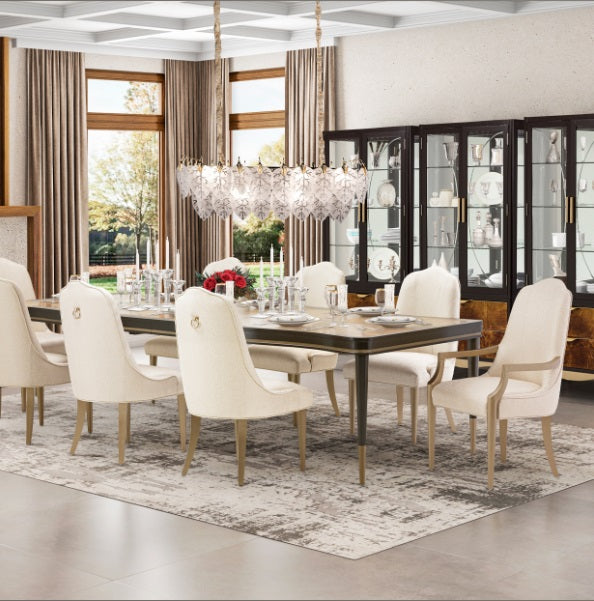 AICO Furniture Lighting Autumn Rectangular Light Chandelier in Clear - Furniture Now (CA)