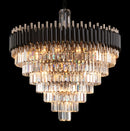 AICO Furniture Lighting Symphony Round 37 Light Chandelier in Clear - Furniture Now (CA)