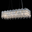 AICO Furniture Lighting Royal Crown Rectangular 12 Light Chandelier in Clear image