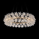 AICO Furniture Lighting Bouquet 12 Light Oblong Chandelier in Gold - Furniture Now (CA)
