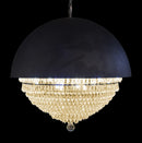 AICO Furniture Lighting Eclipse LED Light Chandelier with Black Dome in Clear - Furniture Now (CA)