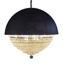 AICO Furniture Lighting Eclipse LED Light Chandelier with Black Dome in Clear image