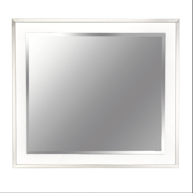AICO Marquee Wall Mirror in Cloud White - Furniture Now (CA)