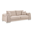 AICO Furniture Mia Bella Bergamo Sofa in Stainless Steel - Furniture Now (CA)