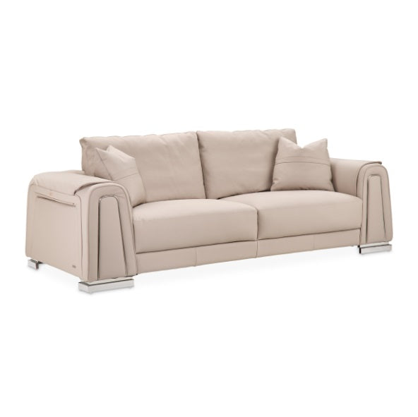 AICO Furniture Mia Bella Bergamo Sofa in Stainless Steel - Furniture Now (CA)