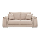 AICO Furniture Mia Bella Bergamo Loveseat in Stainless Steel - Furniture Now (CA)