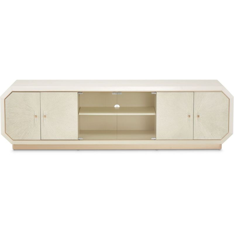 AICO La Rachelle Media Cabinet in Medium Champagne - Furniture Now (CA)