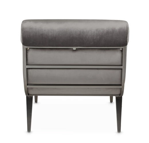 AICO Furniture Roxbury Park Chaise in Gray Pearl - Furniture Now (CA)