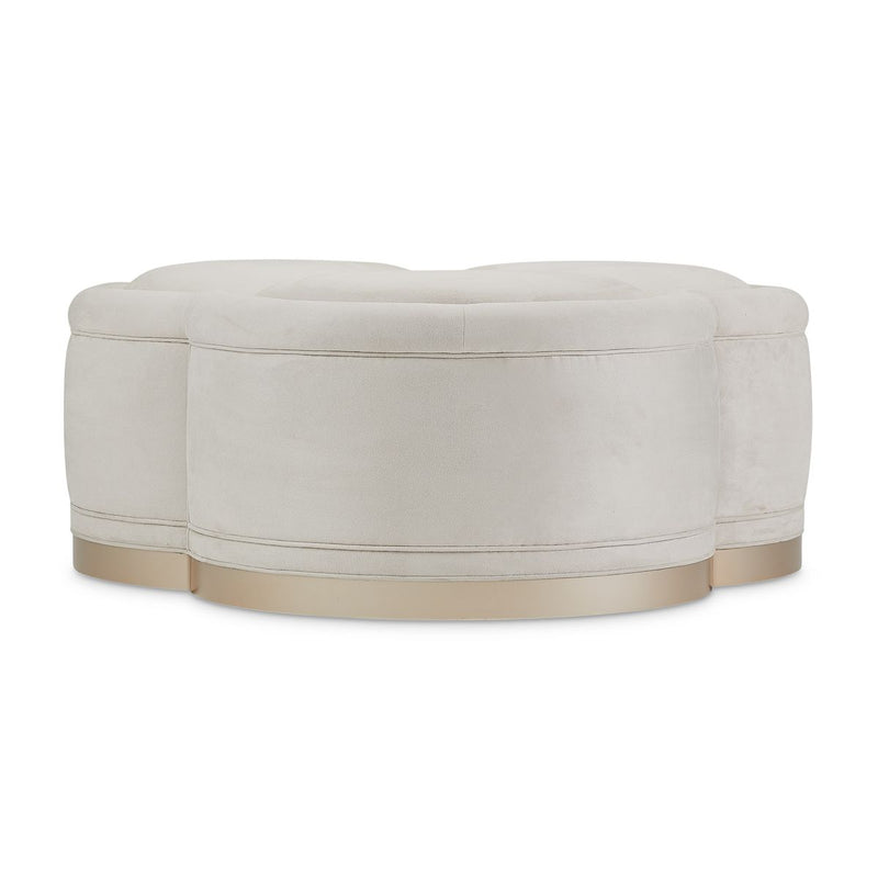 AICO Malibu Crest Cocktail Ottoman in Chardonnay - Furniture Now (CA)