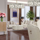 AICO Malibu Crest Cocktail Ottoman in Chardonnay - Furniture Now (CA)