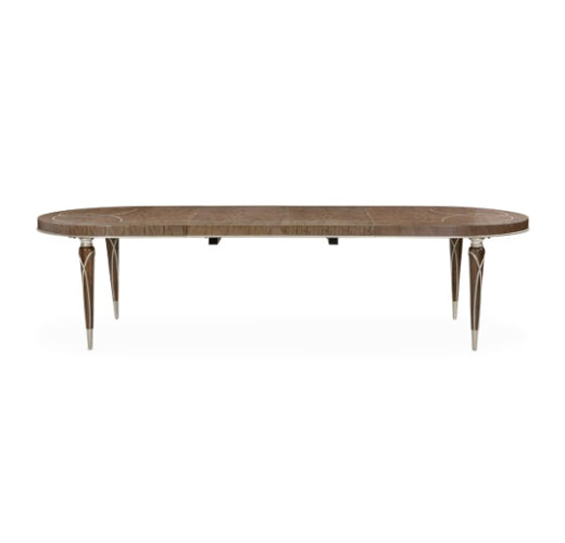 AICO Villa Cherie 4 Leg Oval Dining Table in Hazelnut - Furniture Now (CA)