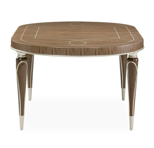 AICO Villa Cherie 4 Leg Oval Dining Table in Hazelnut - Furniture Now (CA)