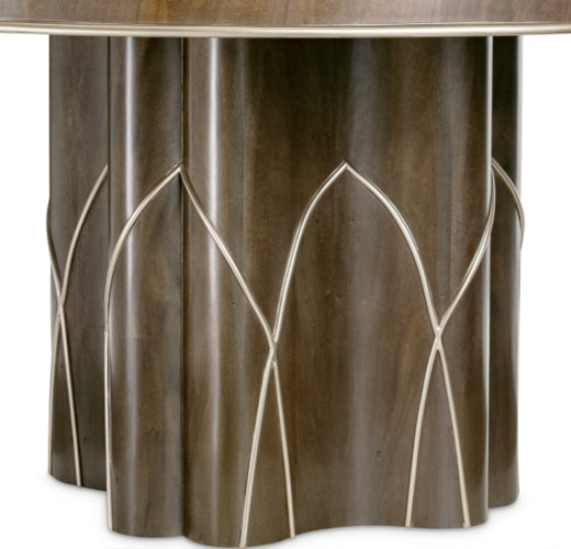 AICO Villa Cherie Round Dining Table in Hazelnut - Furniture Now (CA)