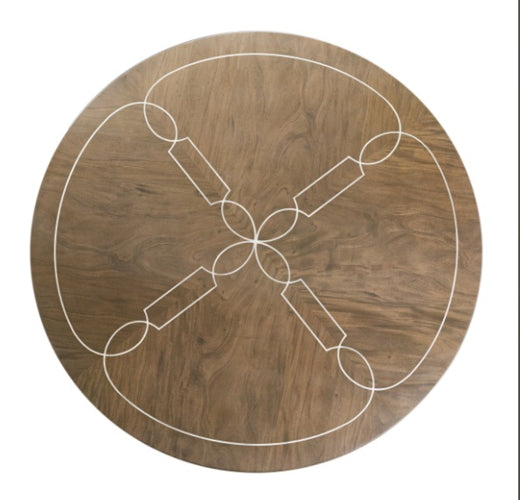 AICO Villa Cherie Round Dining Table in Hazelnut - Furniture Now (CA)