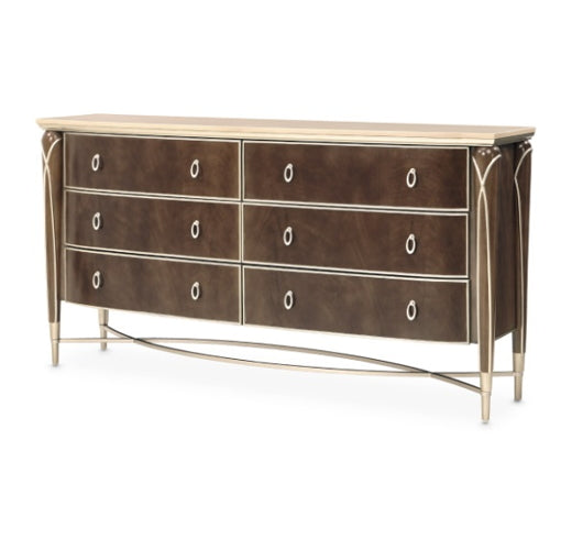 AICO Villa Cherie Dresser in Hazelnut image