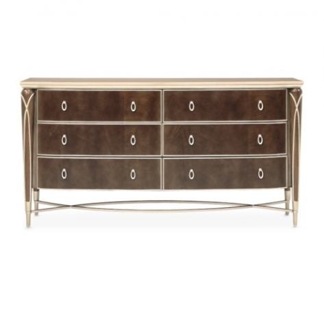 AICO Villa Cherie Dresser in Hazelnut - Furniture Now (CA)