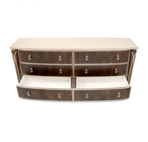 AICO Villa Cherie Dresser in Hazelnut - Furniture Now (CA)