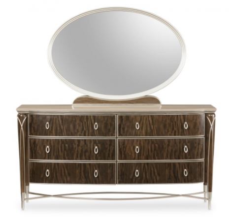 AICO Villa Cherie Dresser in Hazelnut - Furniture Now (CA)