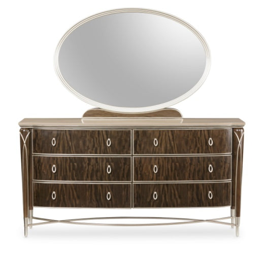 AICO Villa Cherie Dresser in Hazelnut - Furniture Now (CA)