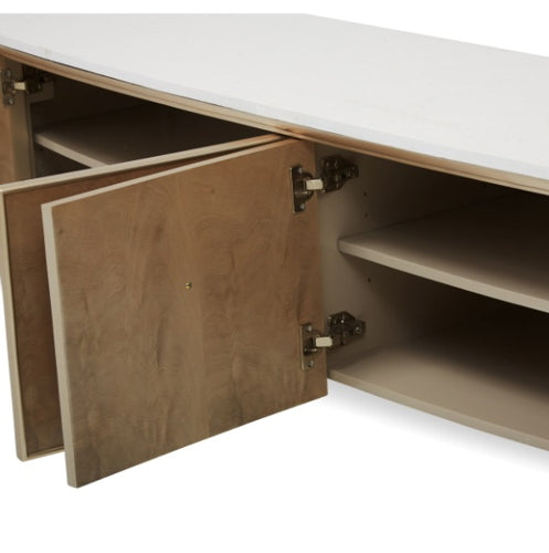 AICO Villa Cherie Media Cabinet in Caramel - Furniture Now (CA)