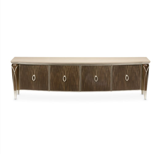 AICO Villa Cherie Media Cabinet in Hazelnut - Furniture Now (CA)