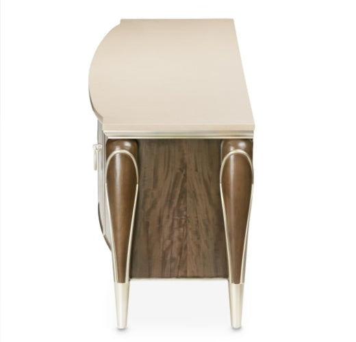 AICO Villa Cherie Media Cabinet in Hazelnut - Furniture Now (CA)