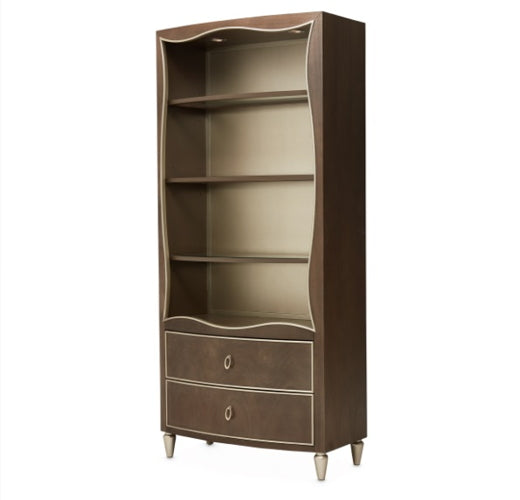 AICO Villa Cherie Bookcase in Hazelnut - Furniture Now (CA)