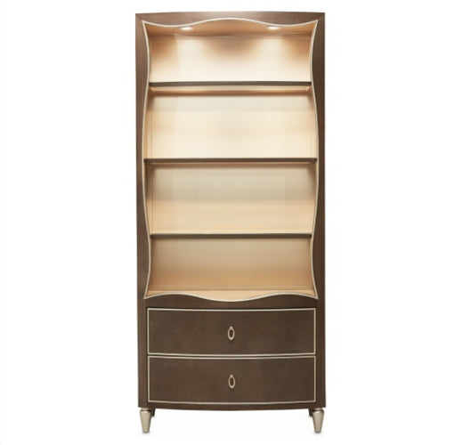 AICO Villa Cherie Bookcase in Hazelnut - Furniture Now (CA)