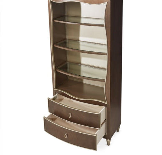AICO Villa Cherie Bookcase in Hazelnut - Furniture Now (CA)