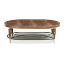 AICO Villa Cherie Oval Cocktail Table in Hazelnut - Furniture Now (CA)