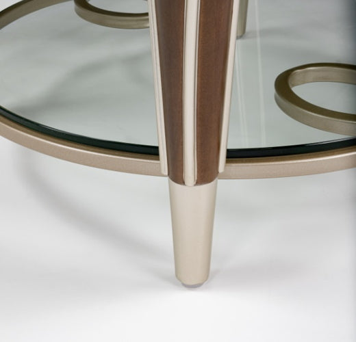 AICO Villa Cherie End Table in Hazelnut - Furniture Now (CA)