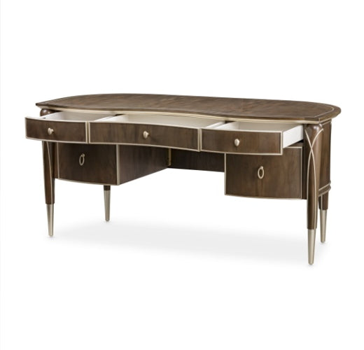 AICO Villa Cherie Desk in Hazelnut - Furniture Now (CA)