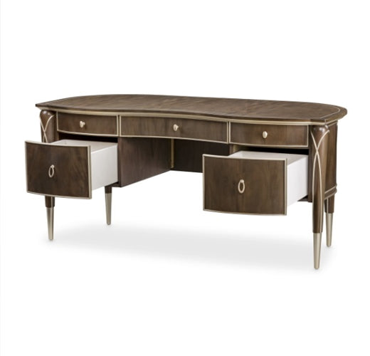 AICO Villa Cherie Desk in Hazelnut - Furniture Now (CA)