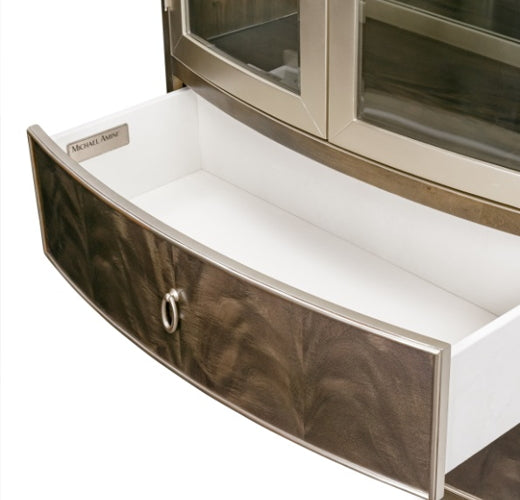 AICO Villa Cherie Display Cabinet in Hazelnut - Furniture Now (CA)