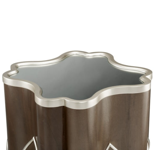 AICO Villa Cherie Chairside Table in Hazelnut - Furniture Now (CA)