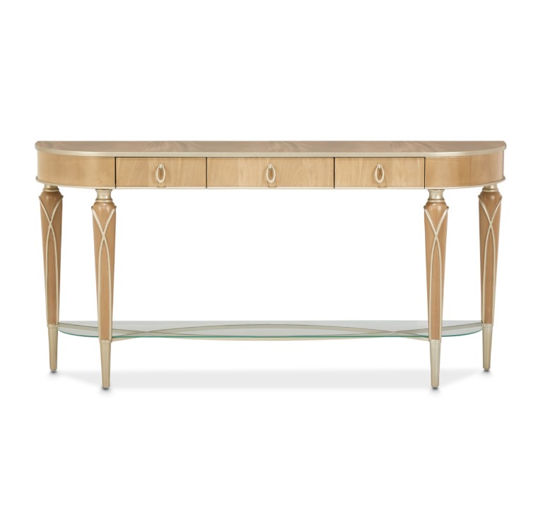 AICO Villa Cherie Console Table in Caramel - Furniture Now (CA)