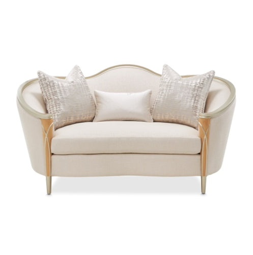 AICO Villa Cherie Loveseat in Caramel - Furniture Now (CA)