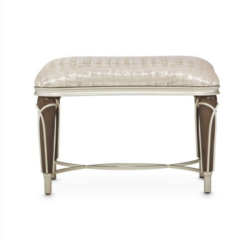 AICO Villa Cherie Ottoman in Hazelnut - Furniture Now (CA)